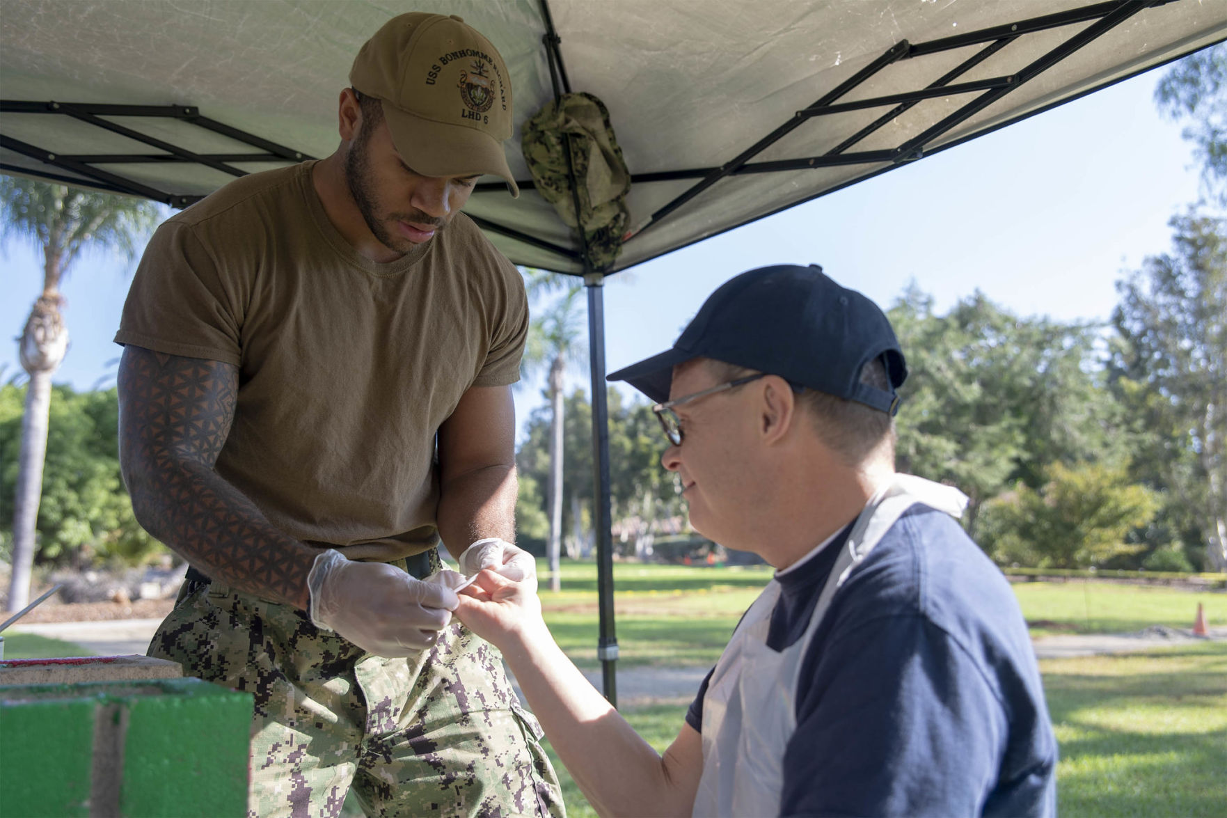 Woodbridge sailor volunteers in honor of Navy birthday